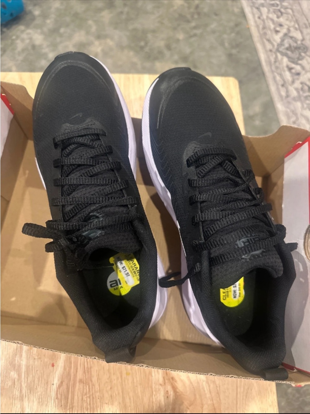 Nike Black Athletic Sneakers with White Midsole